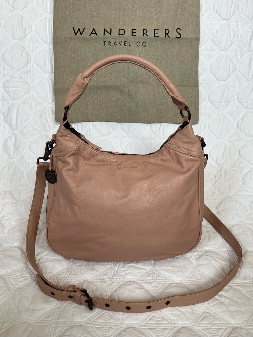 🩰 Santorini Bag/wallet/zip pouch in Blush/Ballet Pink by Wanderers Travel Co - Picture 9 of 15